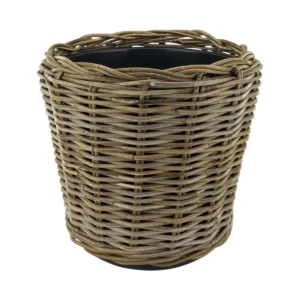 Rotan plantenmand met waterdichte binnenpot Ø42x44 grijs