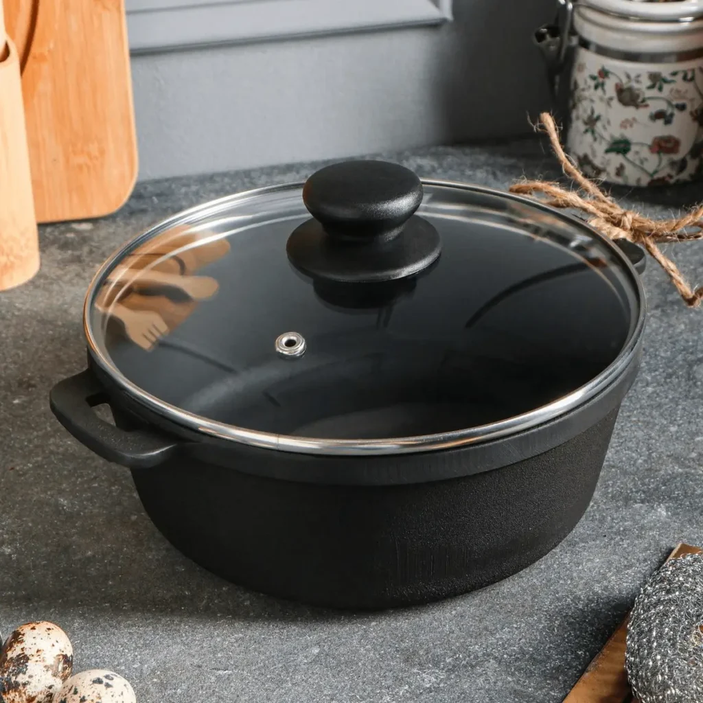 Gietijzeren wokpan 2 liter 02