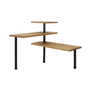 1915 SHOP - Ruimte Besparend Bamboe Hoekrek - 43 x 27 x 43 cm - Keuken organizer