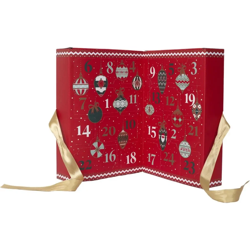 Luxe Adventskalender met 24 Geurkaarsen Rood