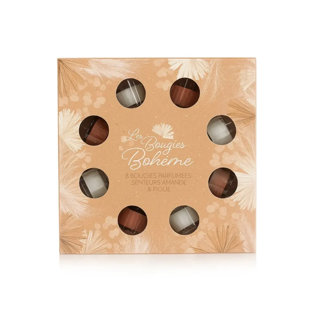 Luxe geurkaarsen cadeauset in beige geschenkdoos Les Bougies Bohème