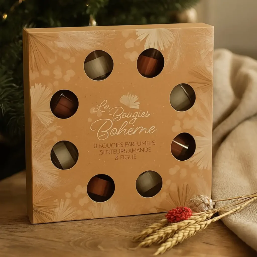 Close-up geurkaars amandel vijg Les Bougies Bohème