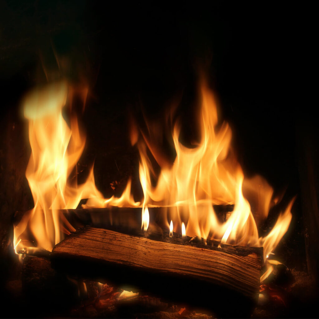 1915 SHOP - brandend eiken haardhout