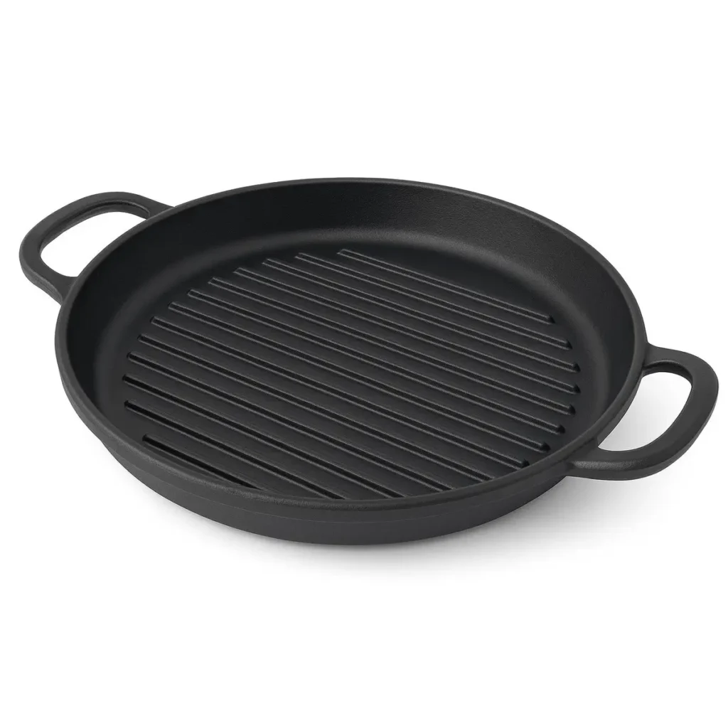 Gietijzeren grillpan 34 cm van Maysternya – bovenaanzicht