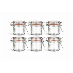 mini weckpotjes 80 ml set van 6 glazen potjes