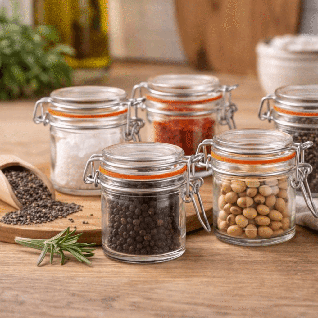 mini weckpotjes 80 ml set van 6 voor desserts en tapas