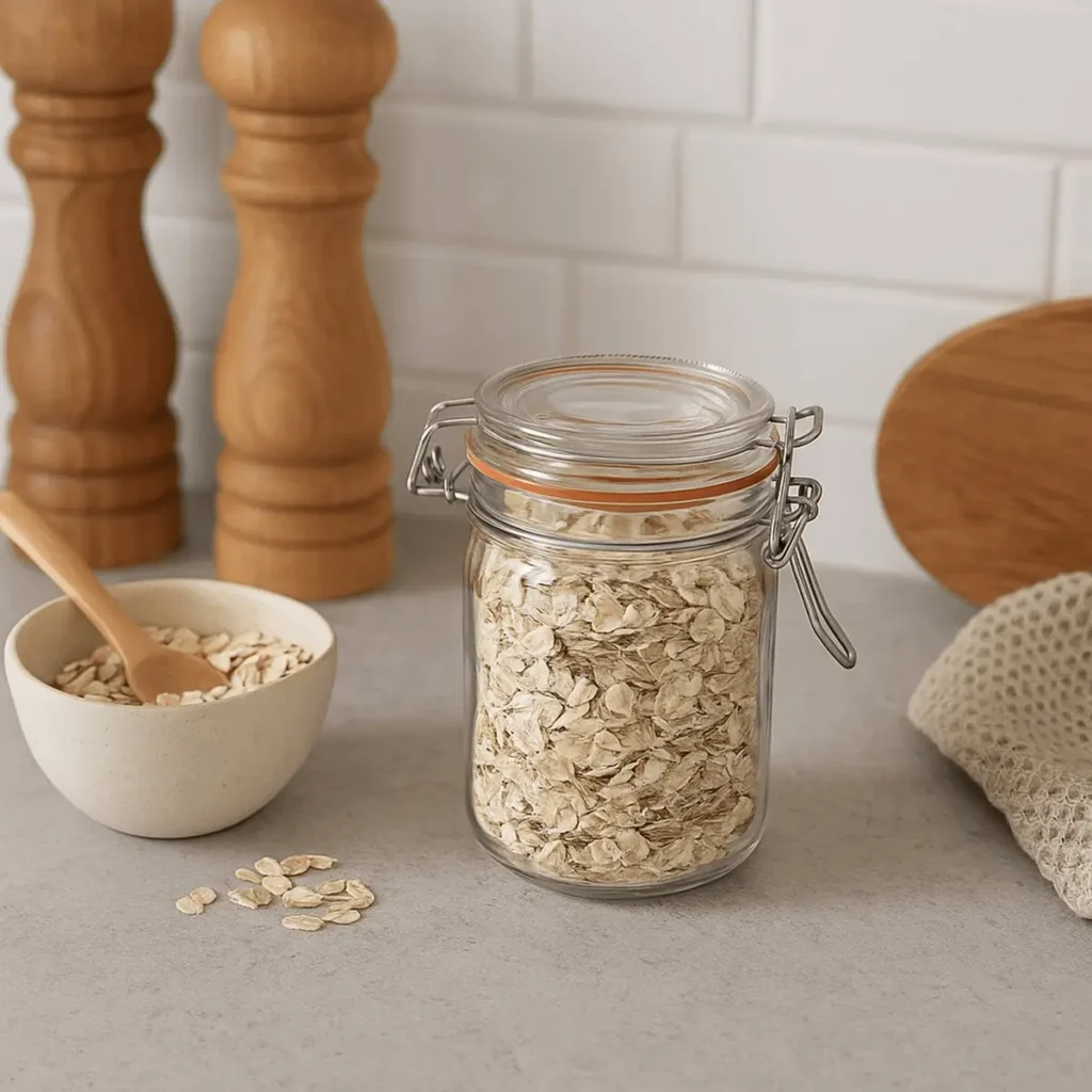 glazen kruidenpotjes 250 ml set van 6 Ø 6,5 x 11,5 cm