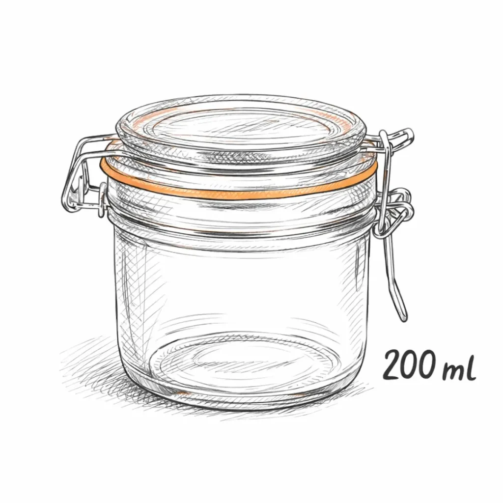 luchtdichte weckpotjes 200 ml set van 6 met rubberen ring