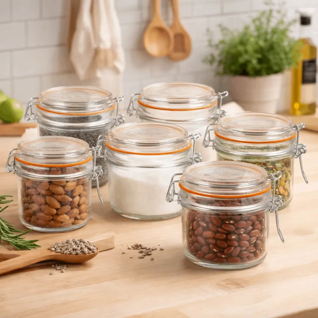weckpotjes 200 ml set van 6 voor jam dressing en sausjes