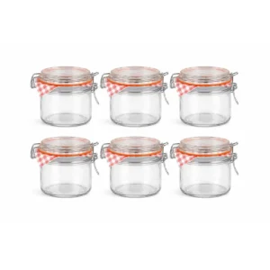 weckpotjes 250 ml set van 6 glazen potjes met beugelsluiting