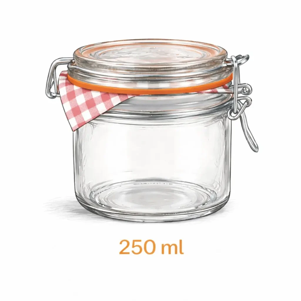 glazen weckpotjes 250 ml set van 6 voor jam en chutney