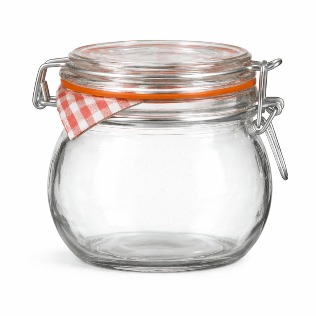 Glazen weckpotten 450 ml set van 6 vaatwasserbestendig en herbruikbaar