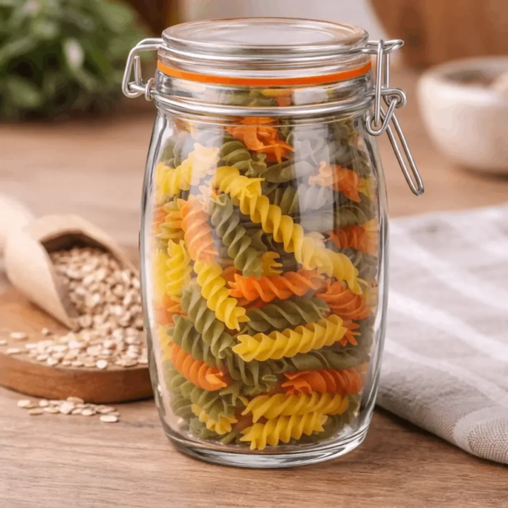 extra grote glazen weckpotten 1300 ml set van 6 voor keukenorganisatie