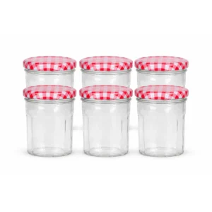 glazen jampotjes 300 ml set van 6 met schroefdeksel