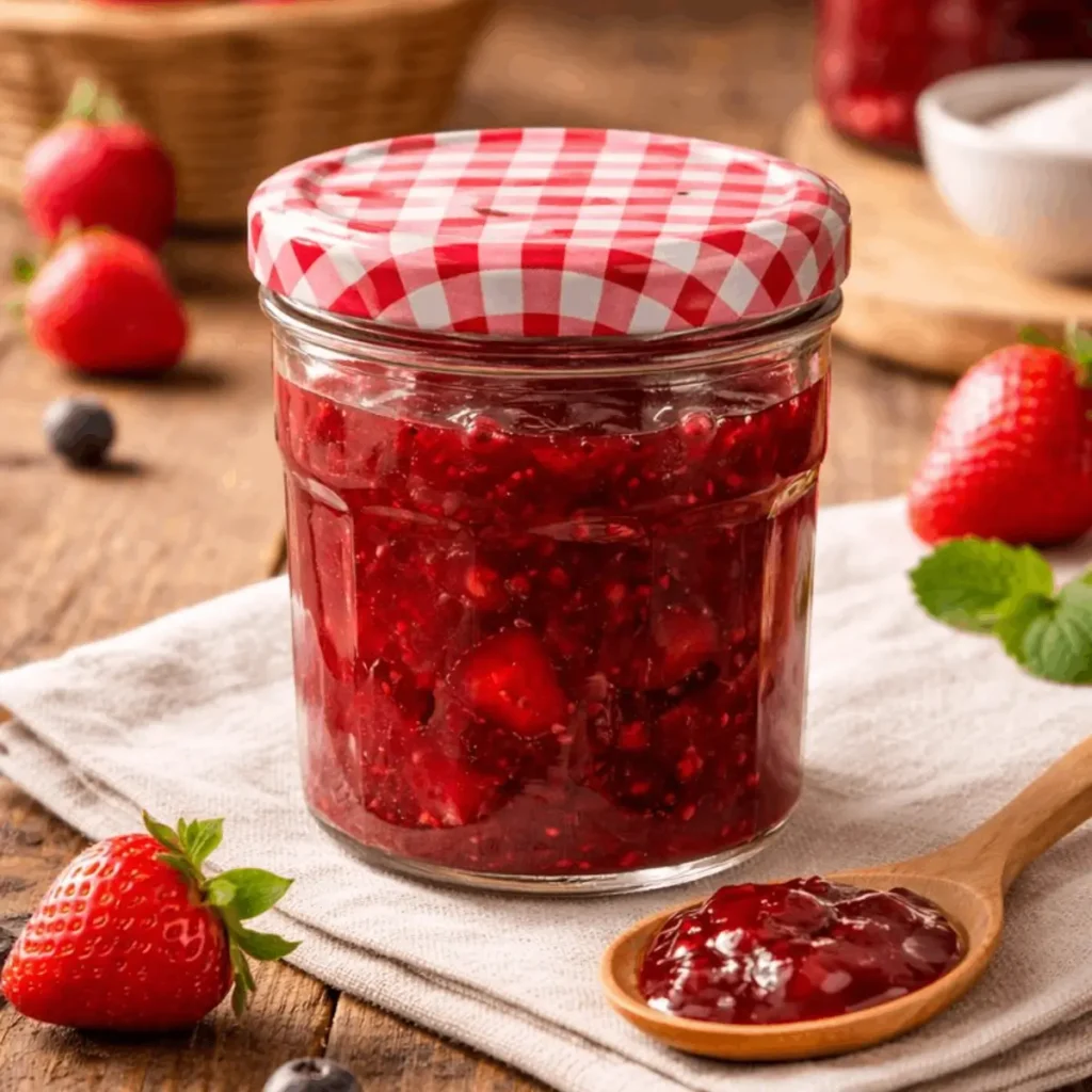 glazen jampotjes 300 ml set van 6 gevuld met zelfgemaakte jam