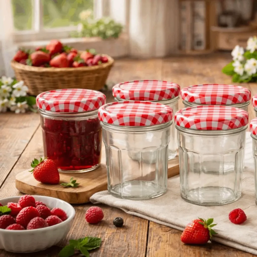 transparante glazen jampotjes 300 ml set van 6 voor keukenopslag