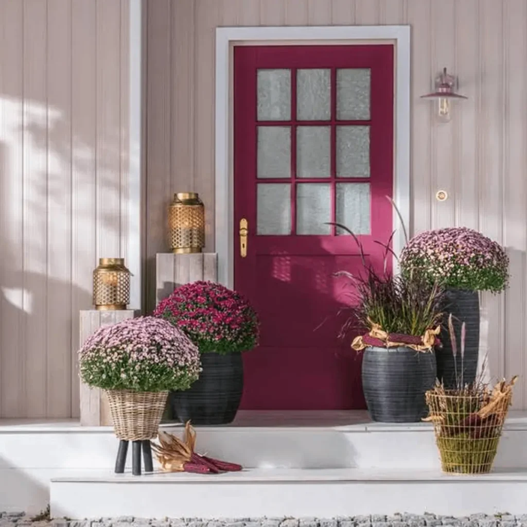 bloempot op poten 42 cm hoog voor woonkamer of hal