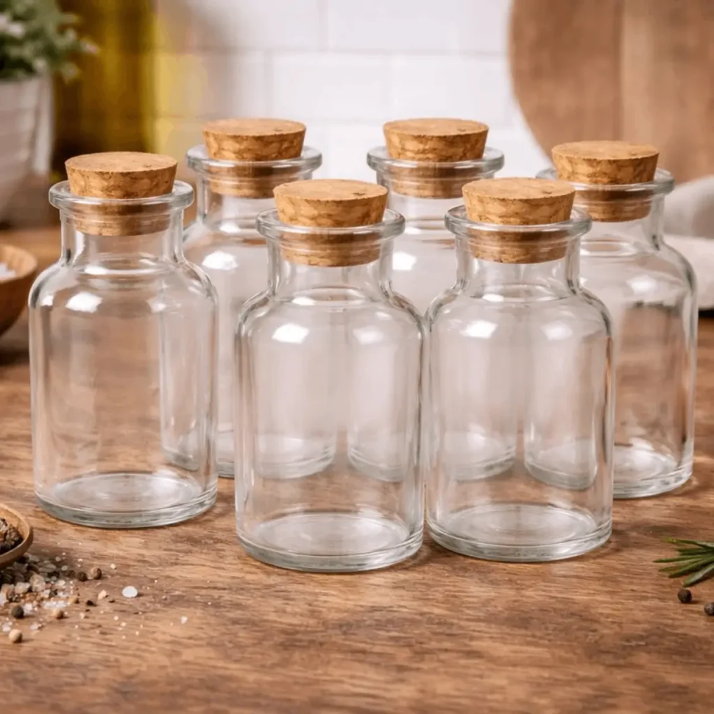 glazen flesjes 150 ml set van 6