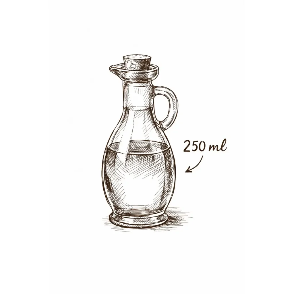 glazen schenkflesjes 250 ml set van 6 voor azijn dressing en sauzen